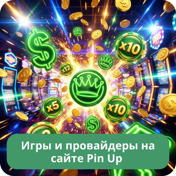 Игры и провайдеры на сайте Pin Up